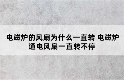 电磁炉的风扇为什么一直转 电磁炉通电风扇一直转不停